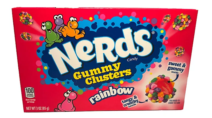 Ft Nerds Gummy Clusters Rainbow Theater Box 85g