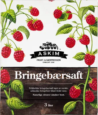 Afb Bringebærsaft Drikkeklar 3l Bib