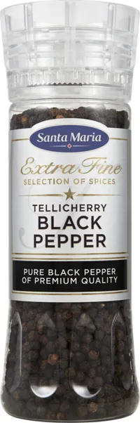 TELLICHERRY BLACK PEPPER KVERN 210G SANTA MARIA