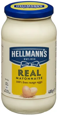HELLMANNS MAJONES REAL 400G GLASS
