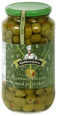 OLIVEN GRØNN M/PAPRIKA KJØKKENSJEFENS