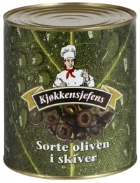 OLIVEN, SORTE SKIVER KJØKKENSJEFENS 3KG