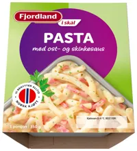 FJORDLAND PASTA MED OST- OG SKINKESAUS I SKÅL 350G