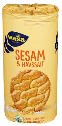 WASA KNEKKEBRØD RUNDA SESAM&HAVSALT 290G