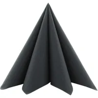 SERVIETT AIRLAID SORT 40X40CM 600PK