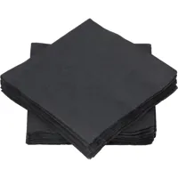 SERVIETTER SVART 12X12CM 2LAG 400STK