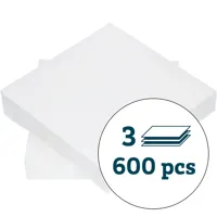 SERVIETT 3-LAG HVIT 40X40CM 50 PK