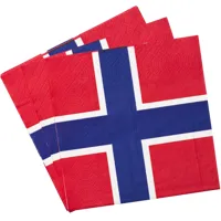 Serviett Norsk Flagg 3-Lag 20 Pk
