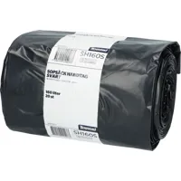 Søppelsekk M/Håndtak 160l Sort 20 Pk