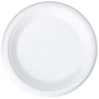 Bagassetallerken Hvit 17,5 Cm 50pk