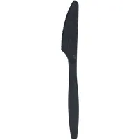 Gjenbrukskniv Biokompositt Svart 19cm 60pk