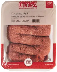 KJØTTDEIG RÅ 2,5 KG, MERÅKER KJØTT AS