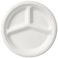 TALL.PAPP FLAT 26CM FIBER HVIT 3R