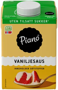 PIANO VANILJESAUS UTEN 1/2L TINE