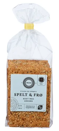 HELIOS KNEKKEBRØD SPELT & FRØ ØKOLOGISK 200G