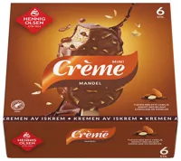 Creme Mini Mandel 6pk Vaniljeis Med Sjokolade Og Mandler