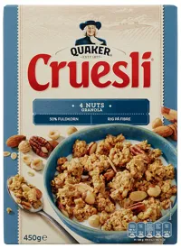 QUAKER CRUESLI 4 NUTS 450G