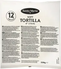 TORTILLA 6"/15 CM 330G SANTA MARIA