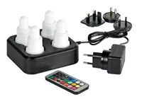 Led Set Plug Flex 70x40mm Flerfarg Og Hvit 4 Stk Duni