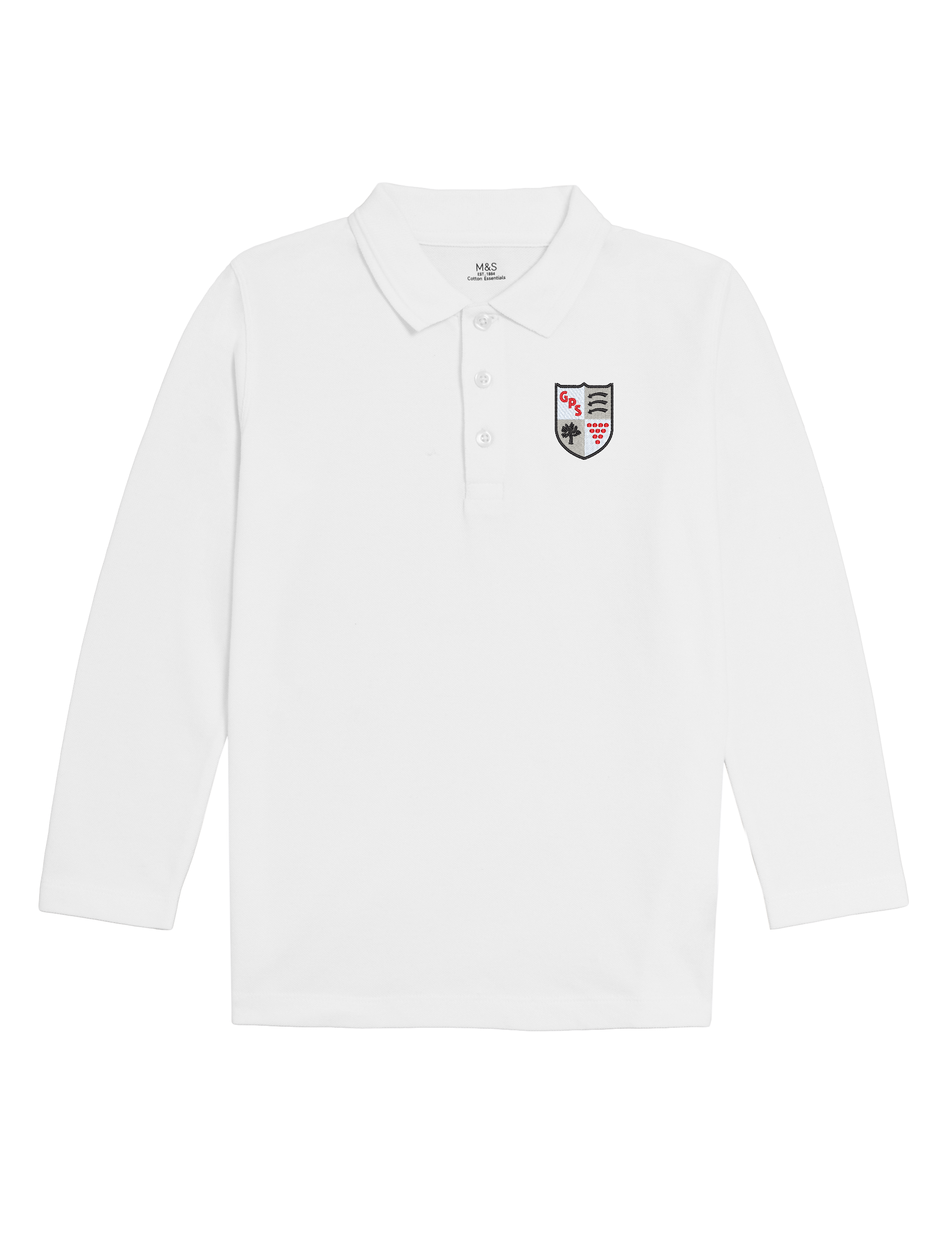 Gifford Primary School Embroidered White L/S Polo Shirt