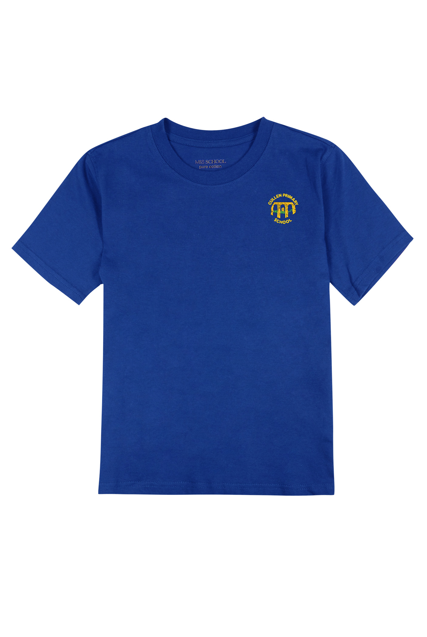 Cullen Primary School Embroidered Royal Blue Cotton T shirt