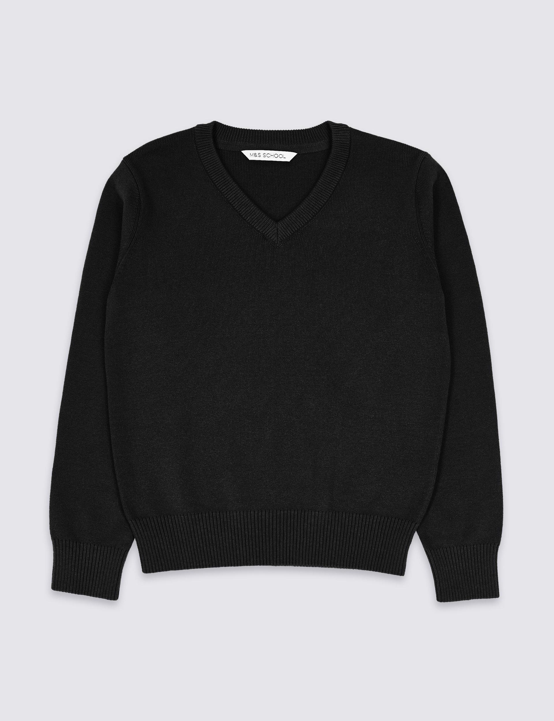 Plain black 2025 school jumper