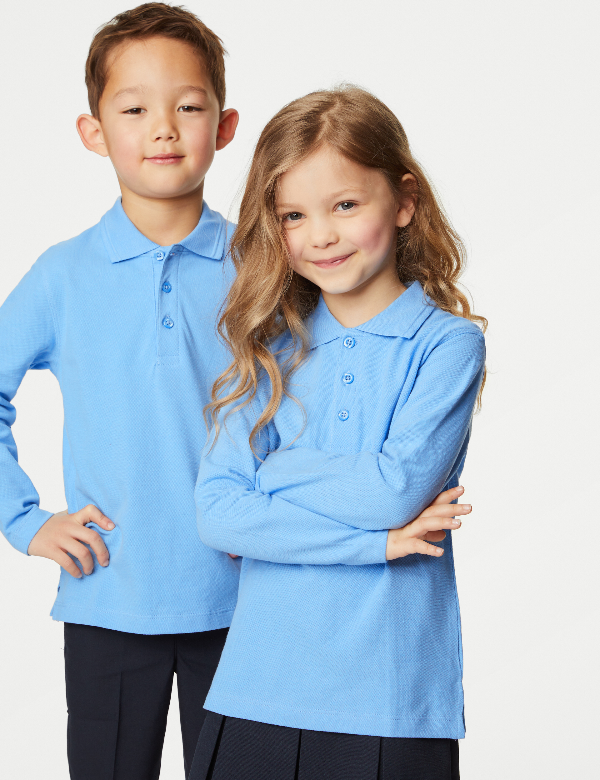 Long sleeve childrens polo shirts sale