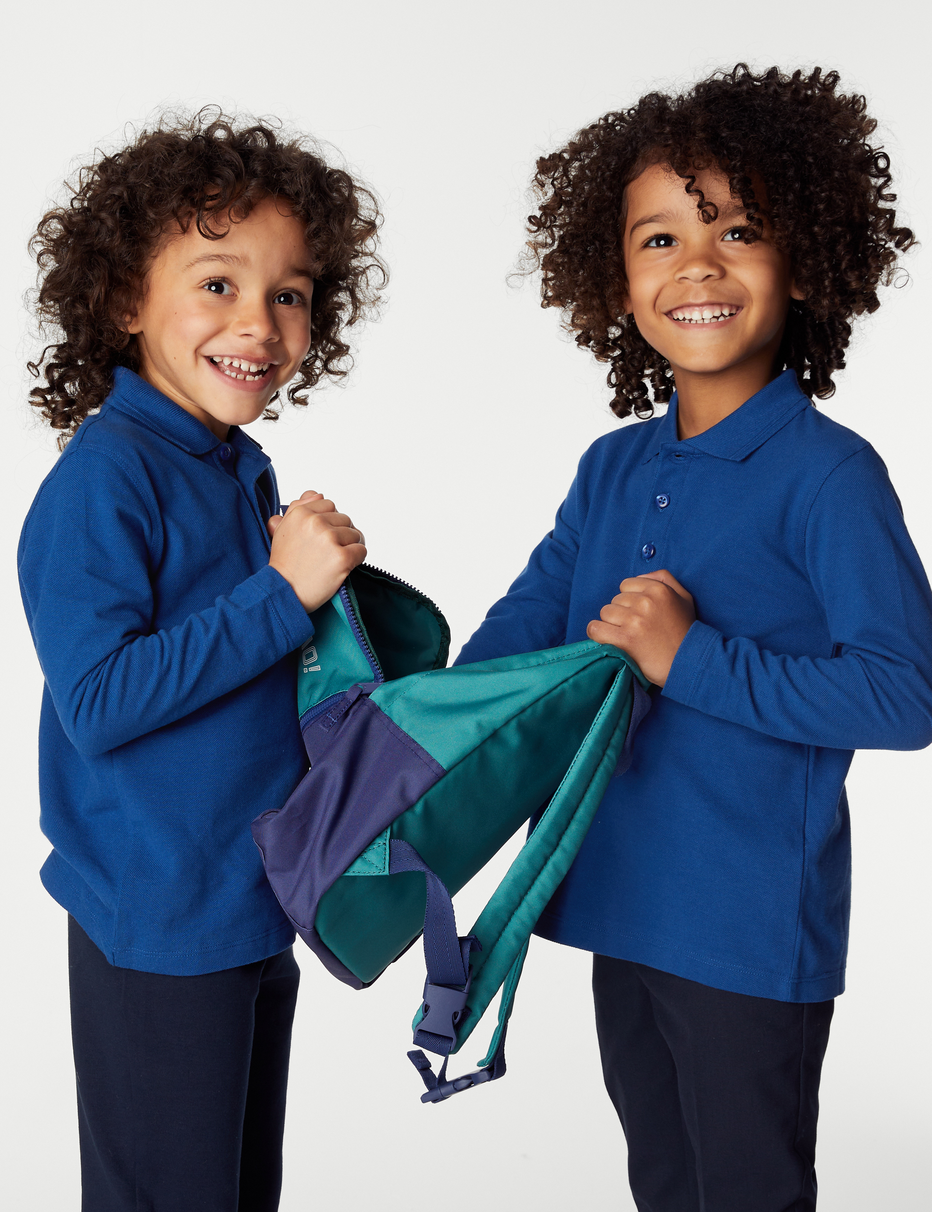 Royal blue polo store shirts for school