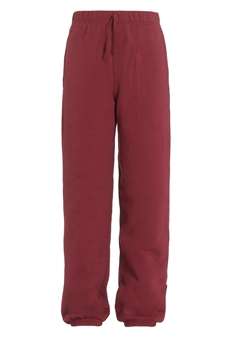 Unisex Plain Burgundy Cotton Rich Jogger