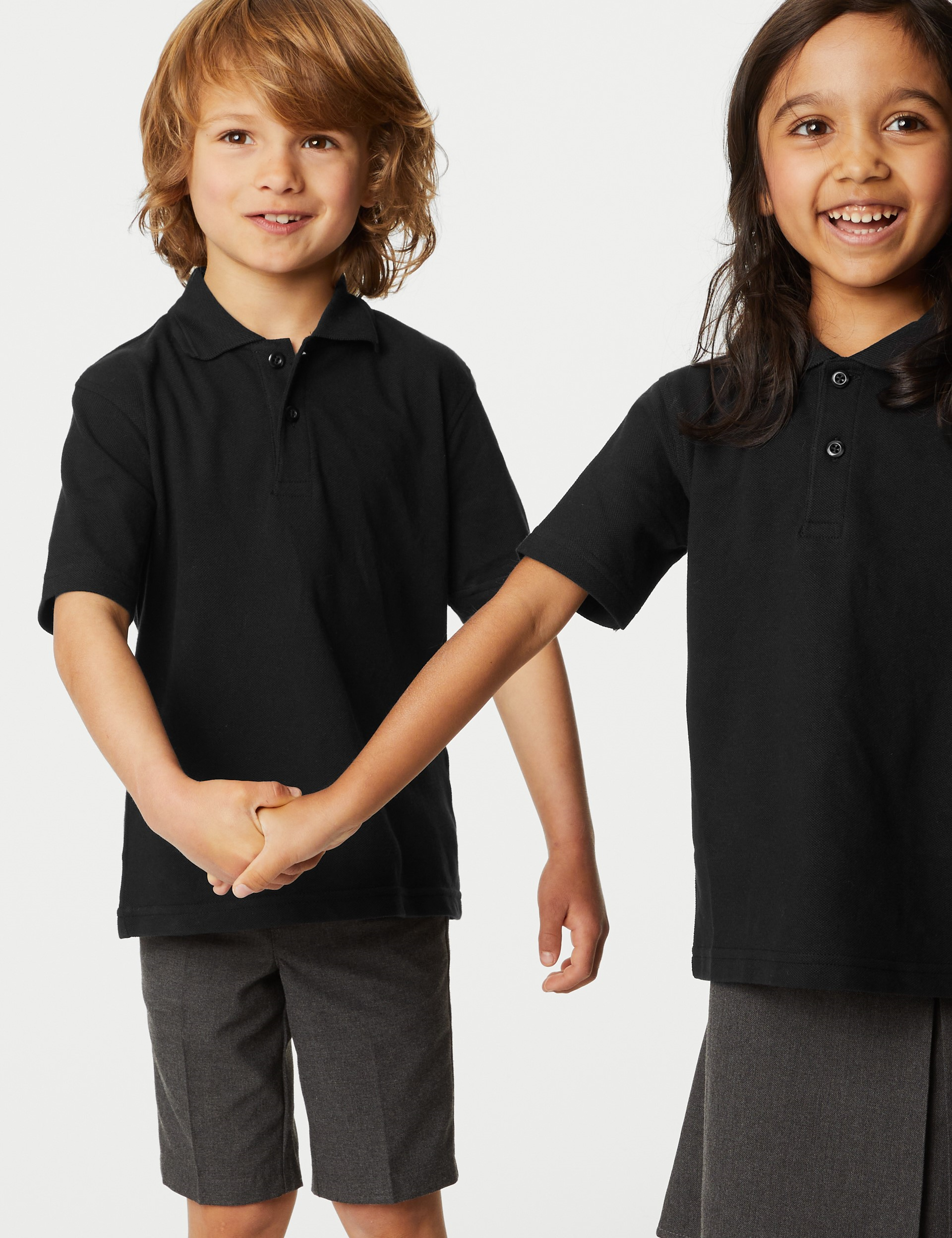 Black school shop polo shirts