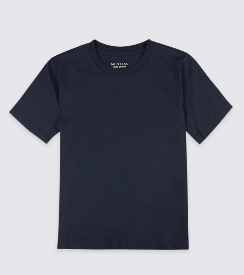 Unisex Pure Cotton Plain Navy T-shirt (Lge Sizes ONLY)