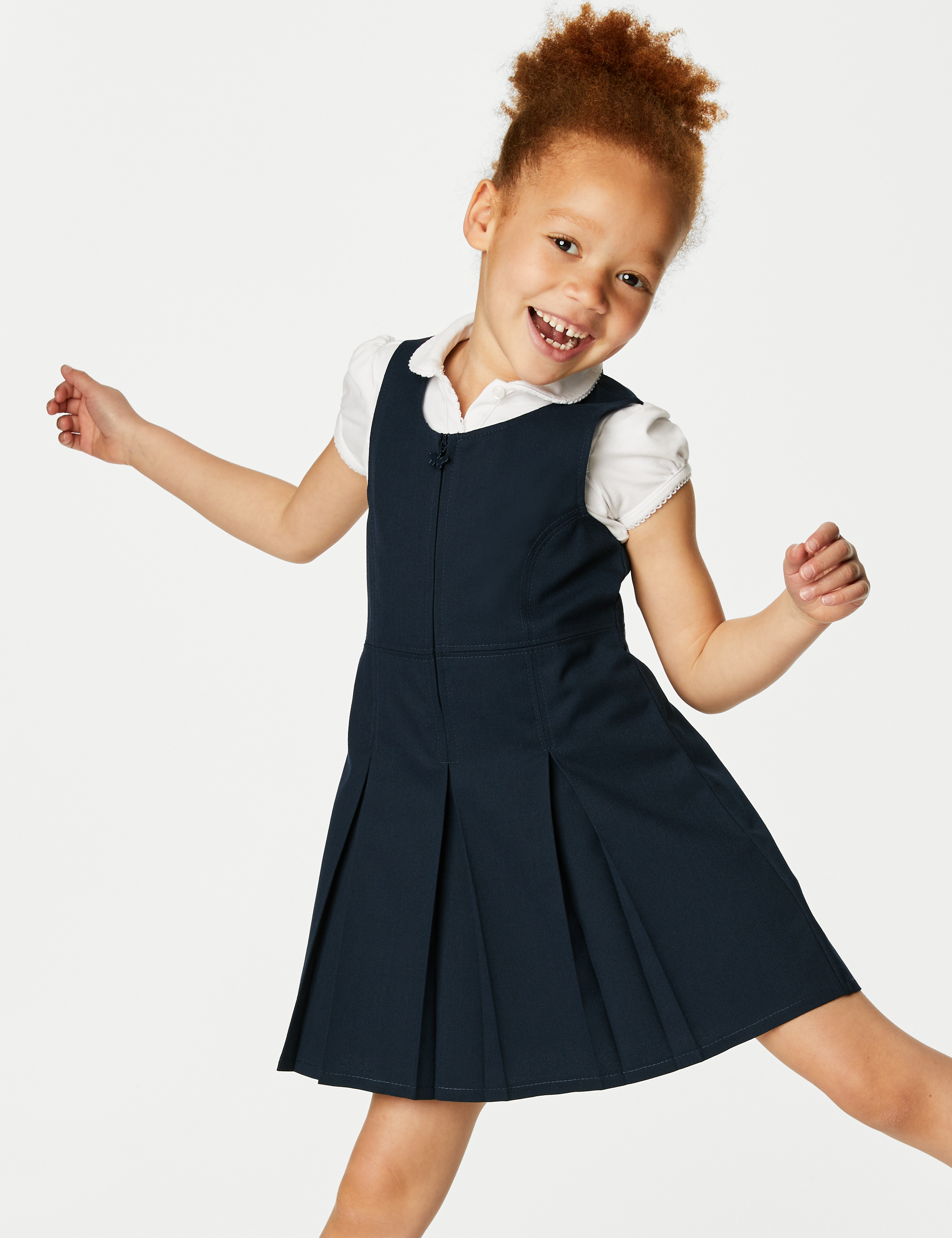 Pleated pinafore 2024 school dress