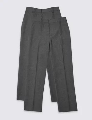 Buy Black Plain Front School Trousers (3-18yrs) from Next USA