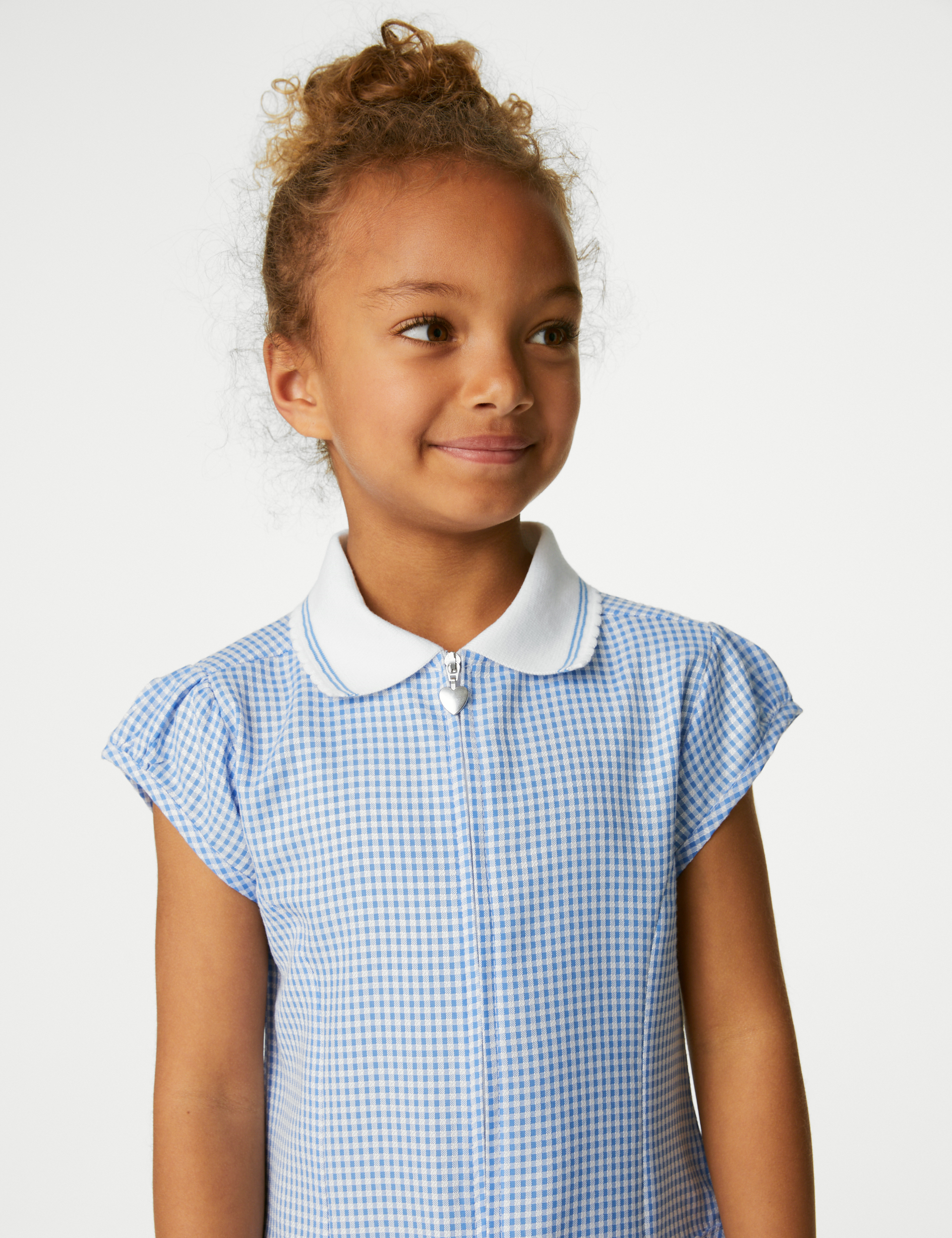 Blue gingham store summer dress