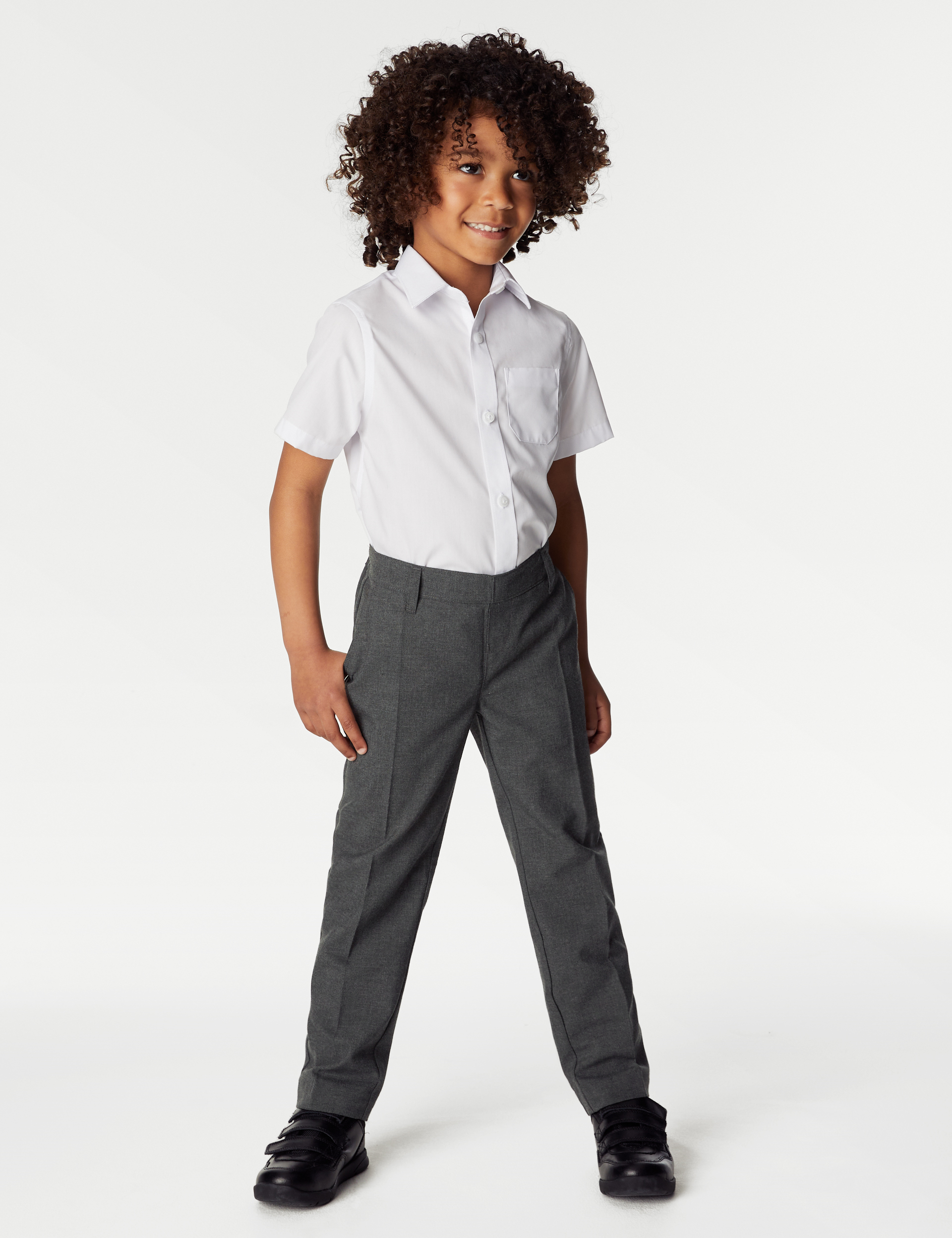 Boys gray uniform store pants