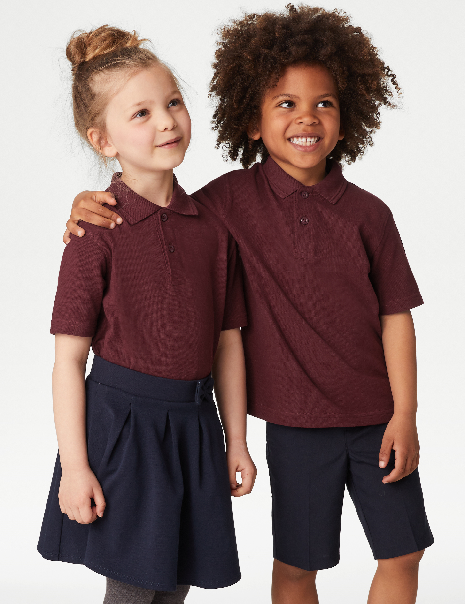 Burgundy school 2025 polo shirts