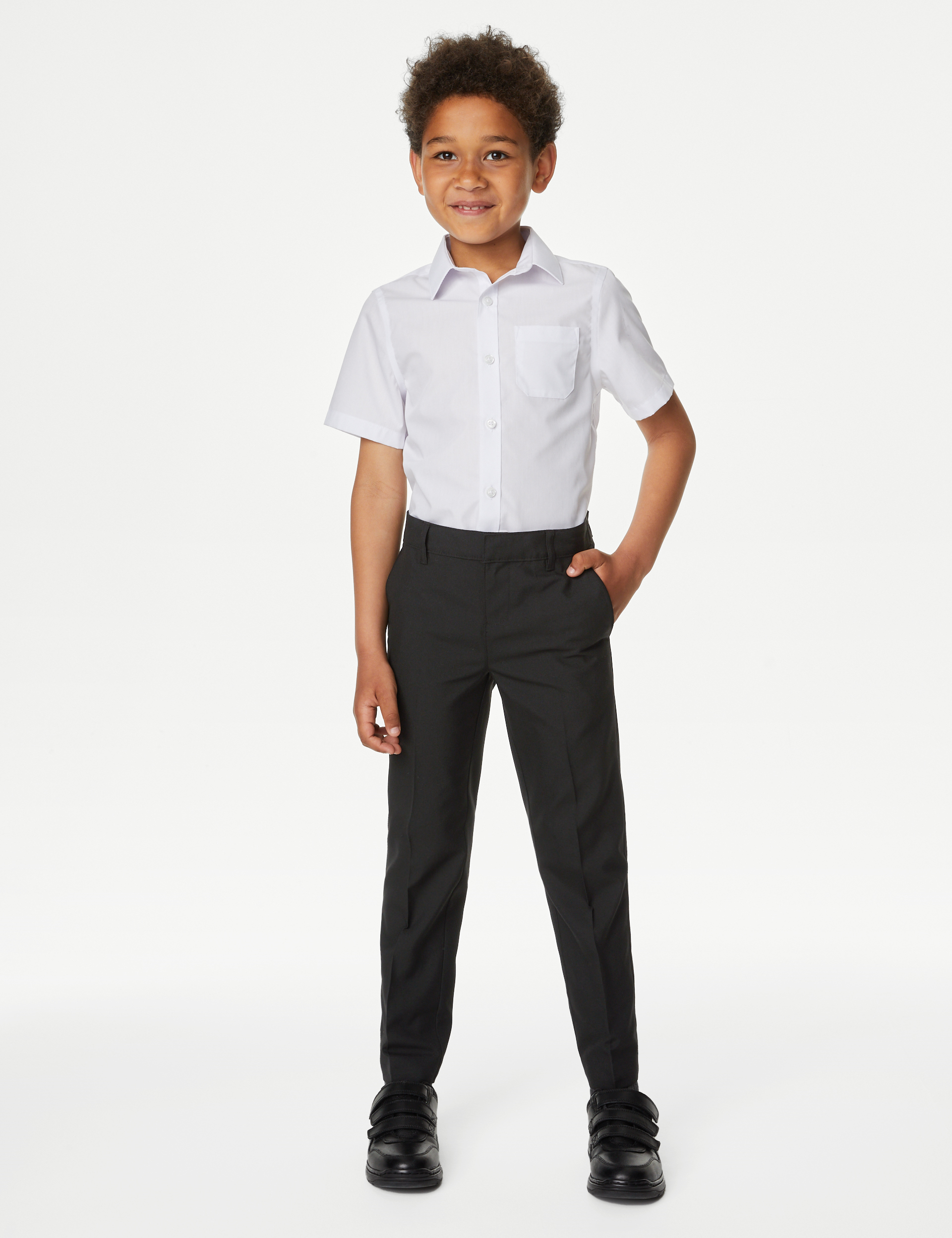 Buy Black Plain Front School Trousers (3-18yrs) from the Next UK online shop
