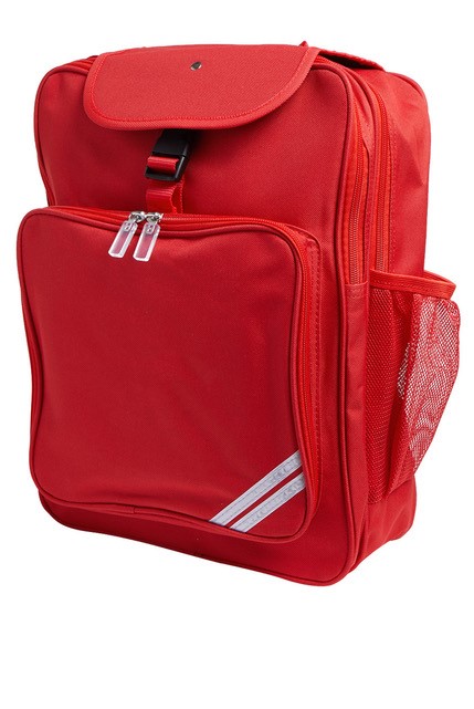 School shop bag red