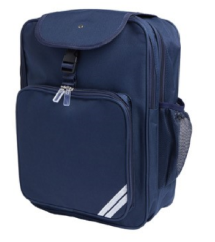 Plain Navy School Backpack Large