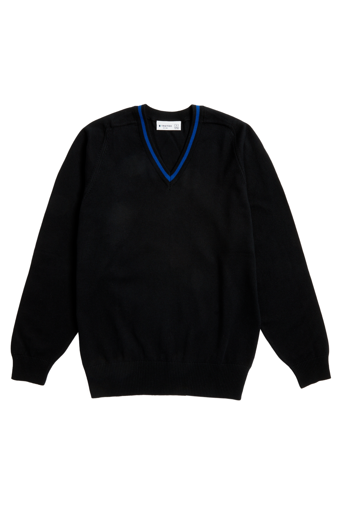 Trutex School Jumper Black/Royal Blue Trim