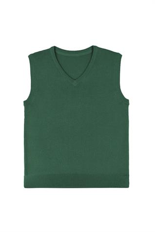 School Uniform V Neck Tank Top Sleeveless Jumper New Green 