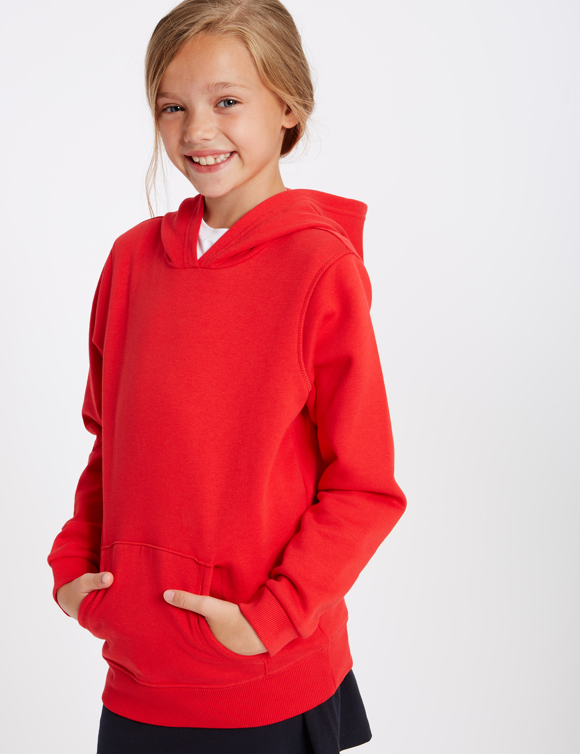 Unisex Boys Girls Plain Zip Up Hooded Sweatshirt Hoodies Top Jumper School Wear Hoodies UK Size 1-13 Years 