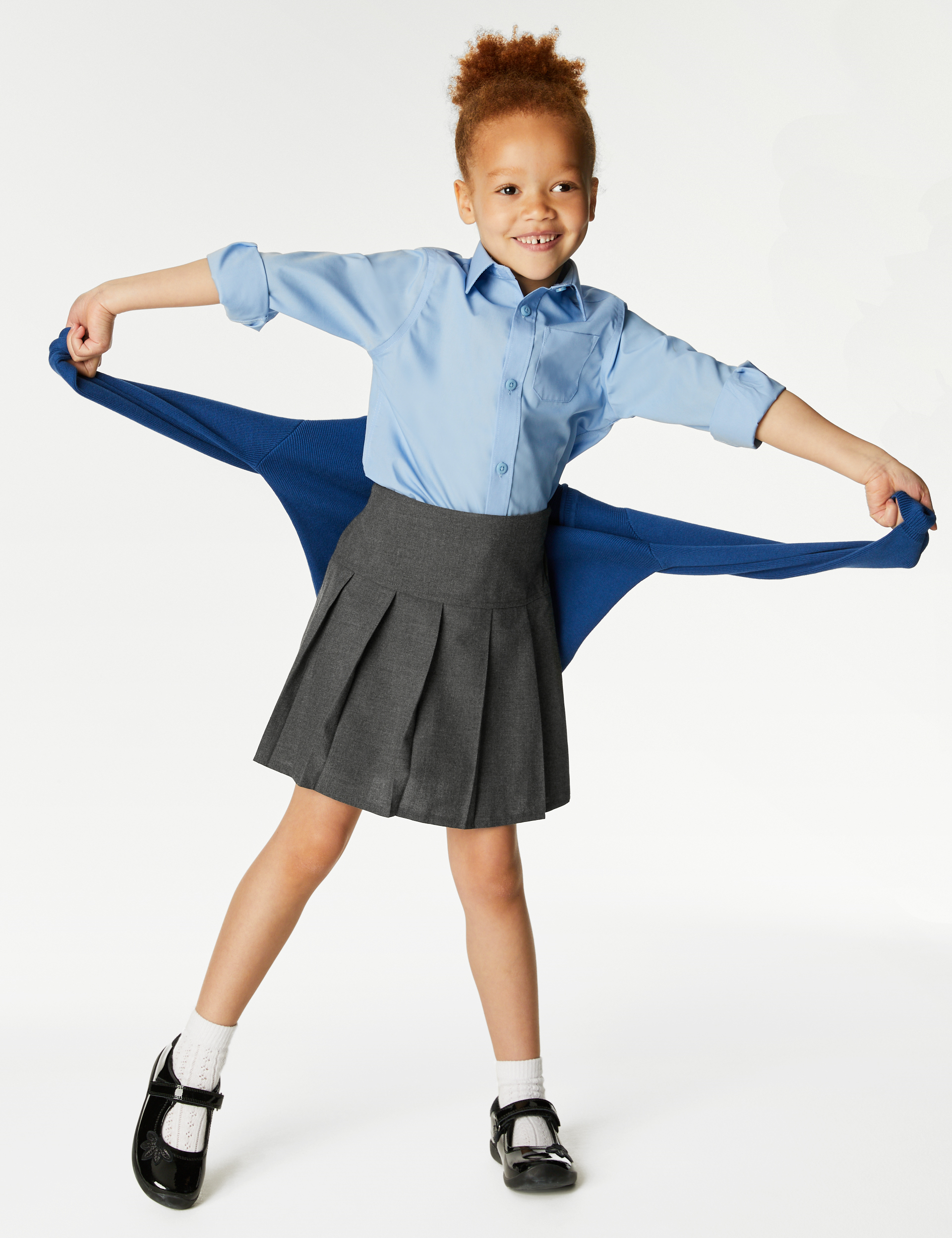 Debenhams Girls' Pack Of Two Black Kilt School Skirts BNWT 