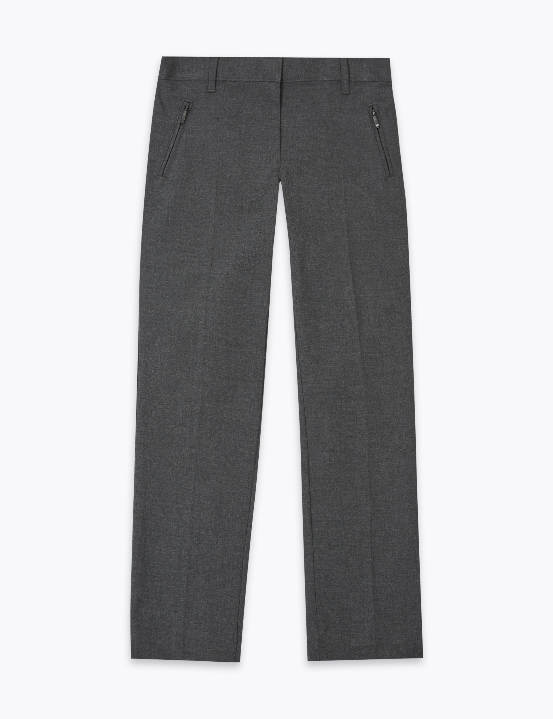 Girls' Grey Zip Pocket Slim leg Trousers