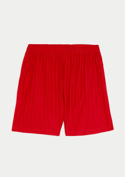 Unisex Polyester Red Sports Shorts