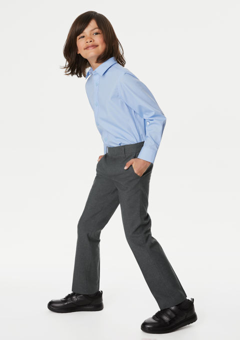 School Uniform Essentials, Boy's Elastic School Trouser GREY