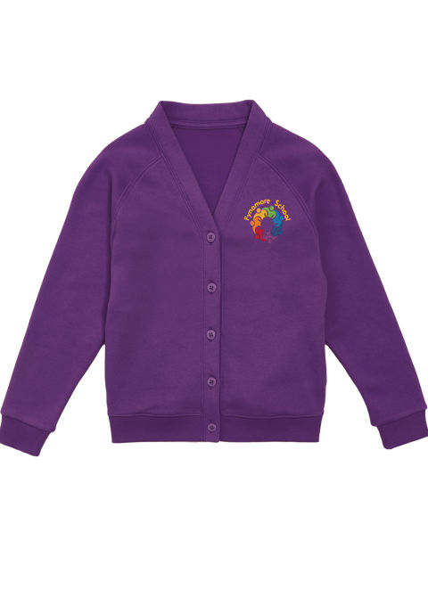 Girls purple 2025 school cardigan
