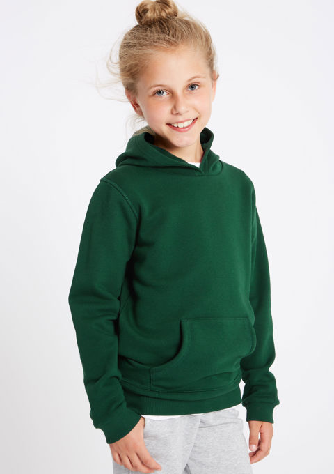 Unisex Plain Bottle Green Hoody