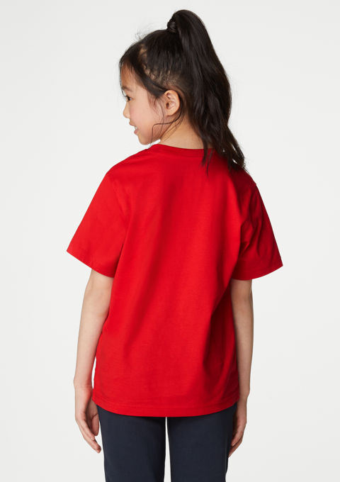 Unisex Pure Cotton Plain Red T shirt