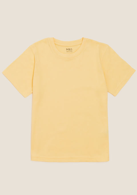 Plain yellow top t shirt